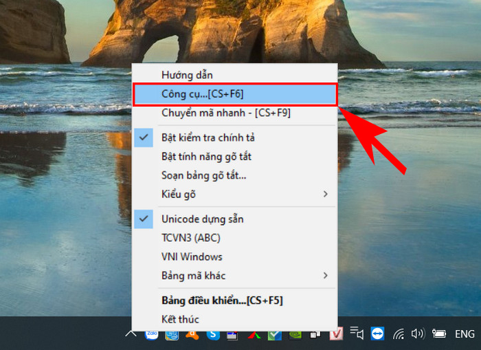 Chon bieu tuong unikey