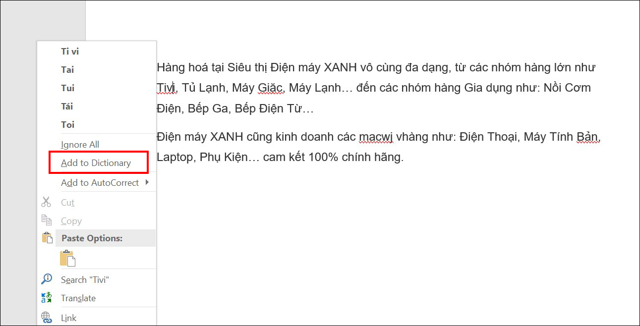 Cách kiểm tra lỗi chính tả trong Word và Google Docs nhanh chóng Cach tat kiem tra loi chinh ta cho mot tu cua Microsoft Word