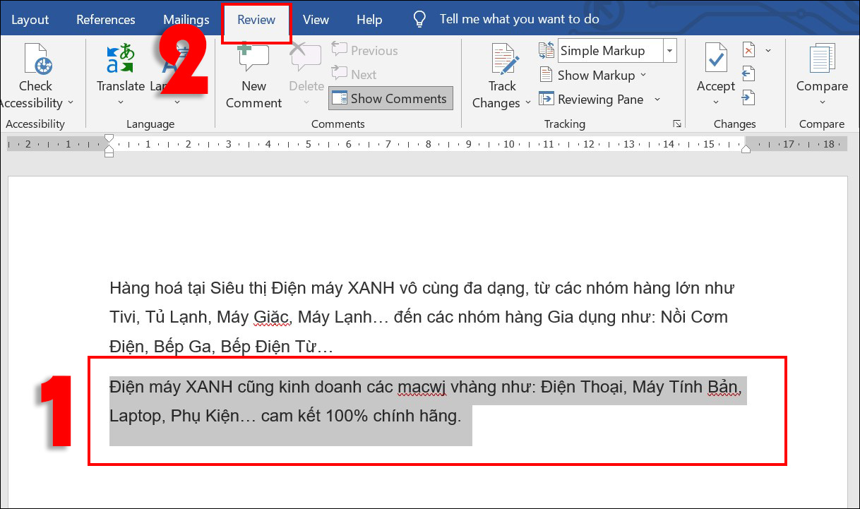 Cách kiểm tra lỗi chính tả trong Word và Google Docs nhanh chóng Cach tat kiem tra loi chinh ta o mot doan van ban cua Microsoft Word 1