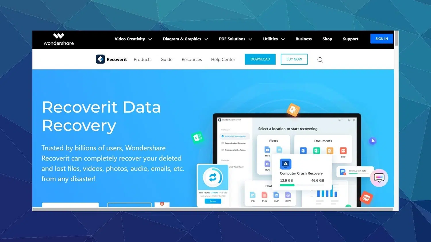 Tai phan mem Wondershare Data Recoverit