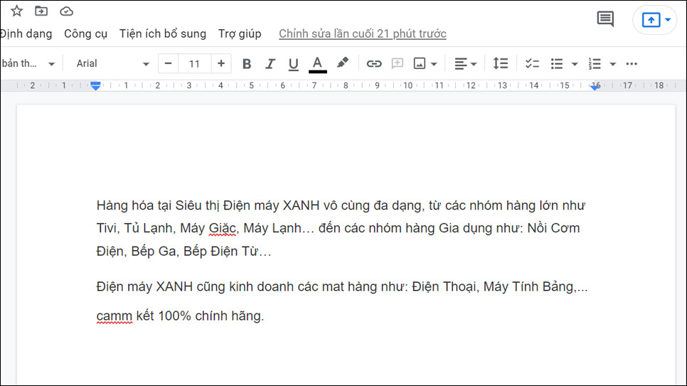 Cách kiểm tra lỗi chính tả trong Word và Google Docs nhanh chóng cach kiem tra bang google tai lieu 2